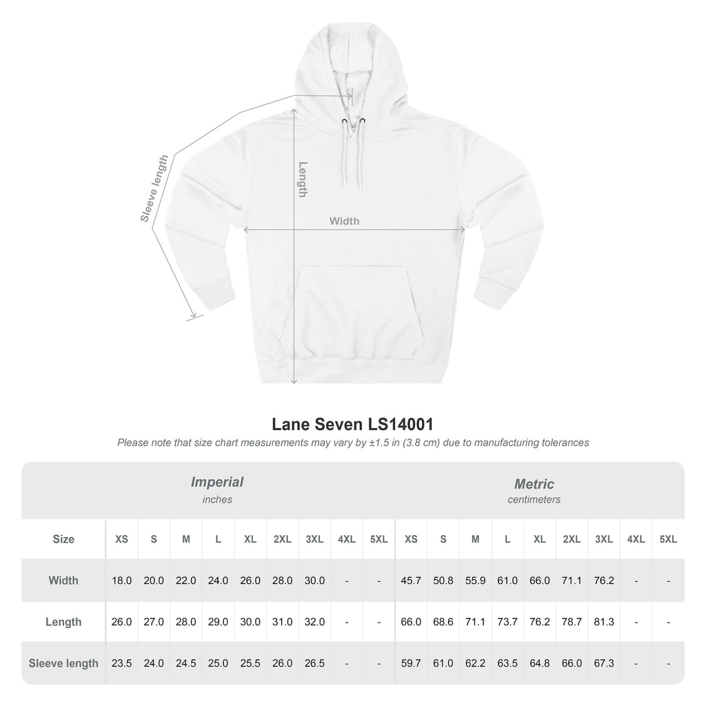 Three-Panel Fleece Hoodie — Biker Brotherhood Scenic Back Print ('When the Kickstand Goes Down')