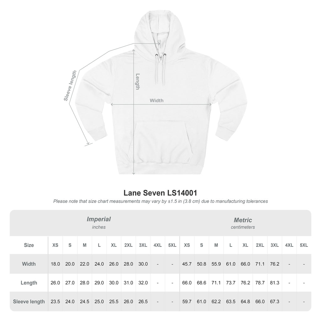 Three-Panel Fleece Hoodie — Biker Brotherhood Scenic Back Print ('When the Kickstand Goes Down')