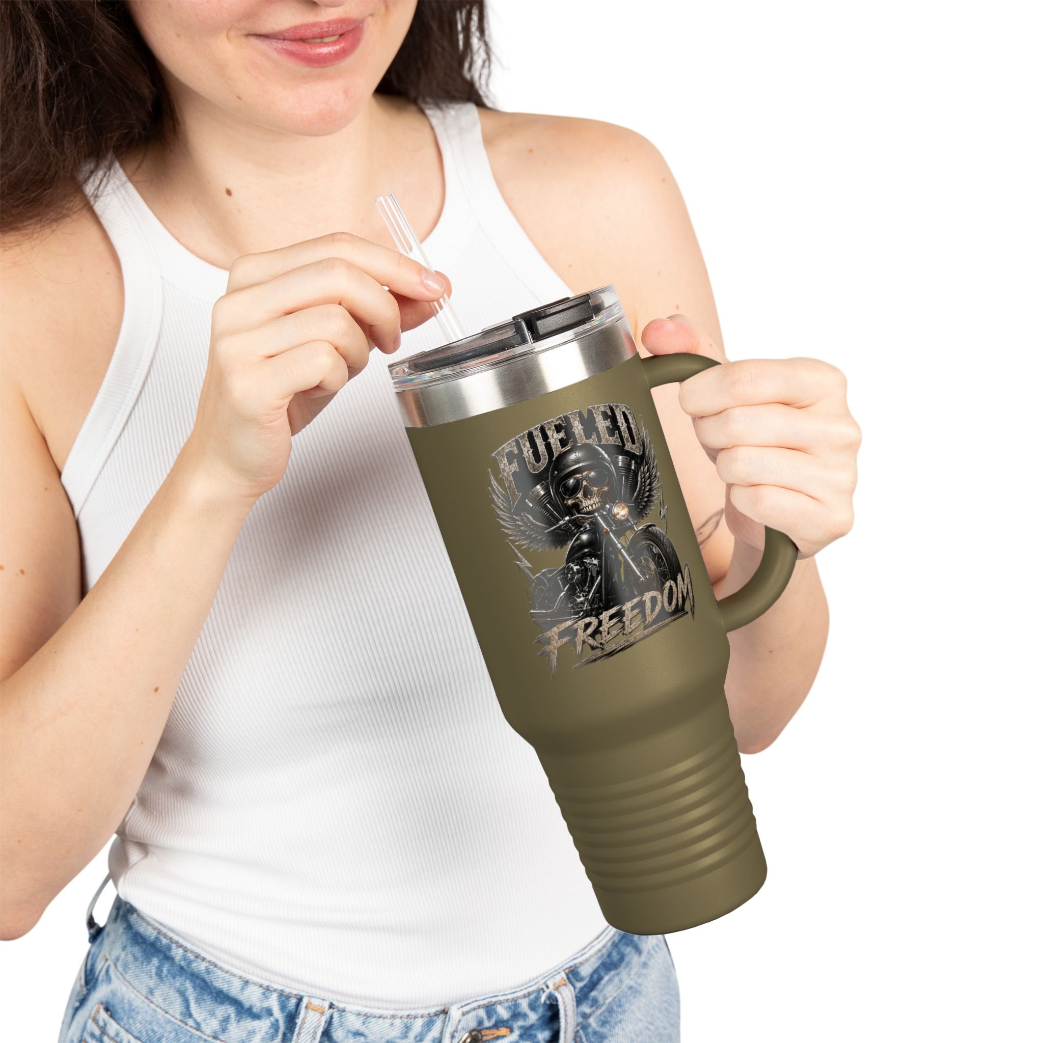 Fueled Freedom 40oz Insulated Travel Mug