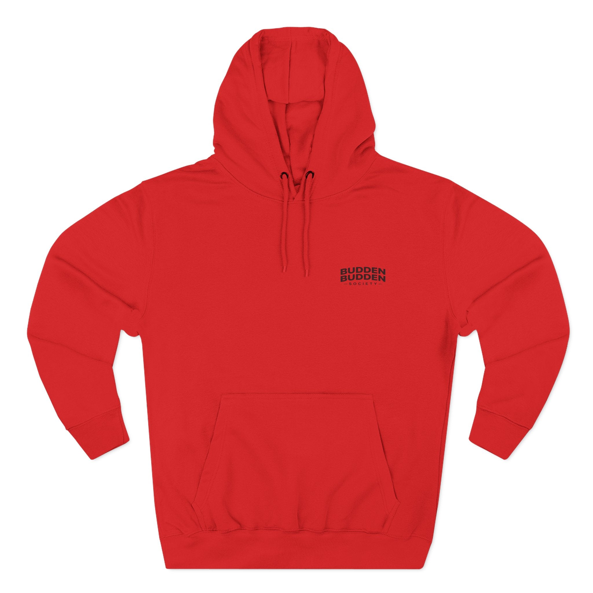 Three-Panel Fleece Hoodie — Biker Brotherhood Scenic Back Print ('When the Kickstand Goes Down')