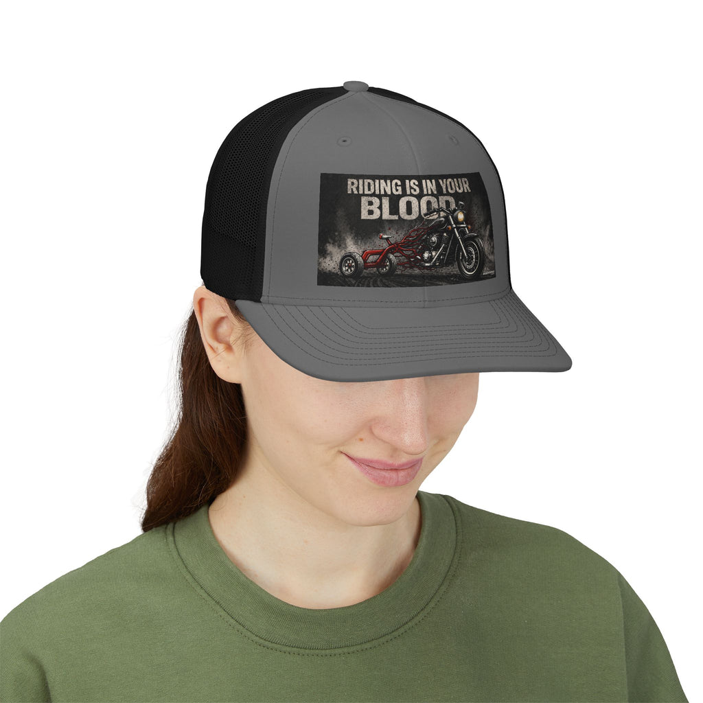 Riding Is In Your Blood Snapback Trucker Cap