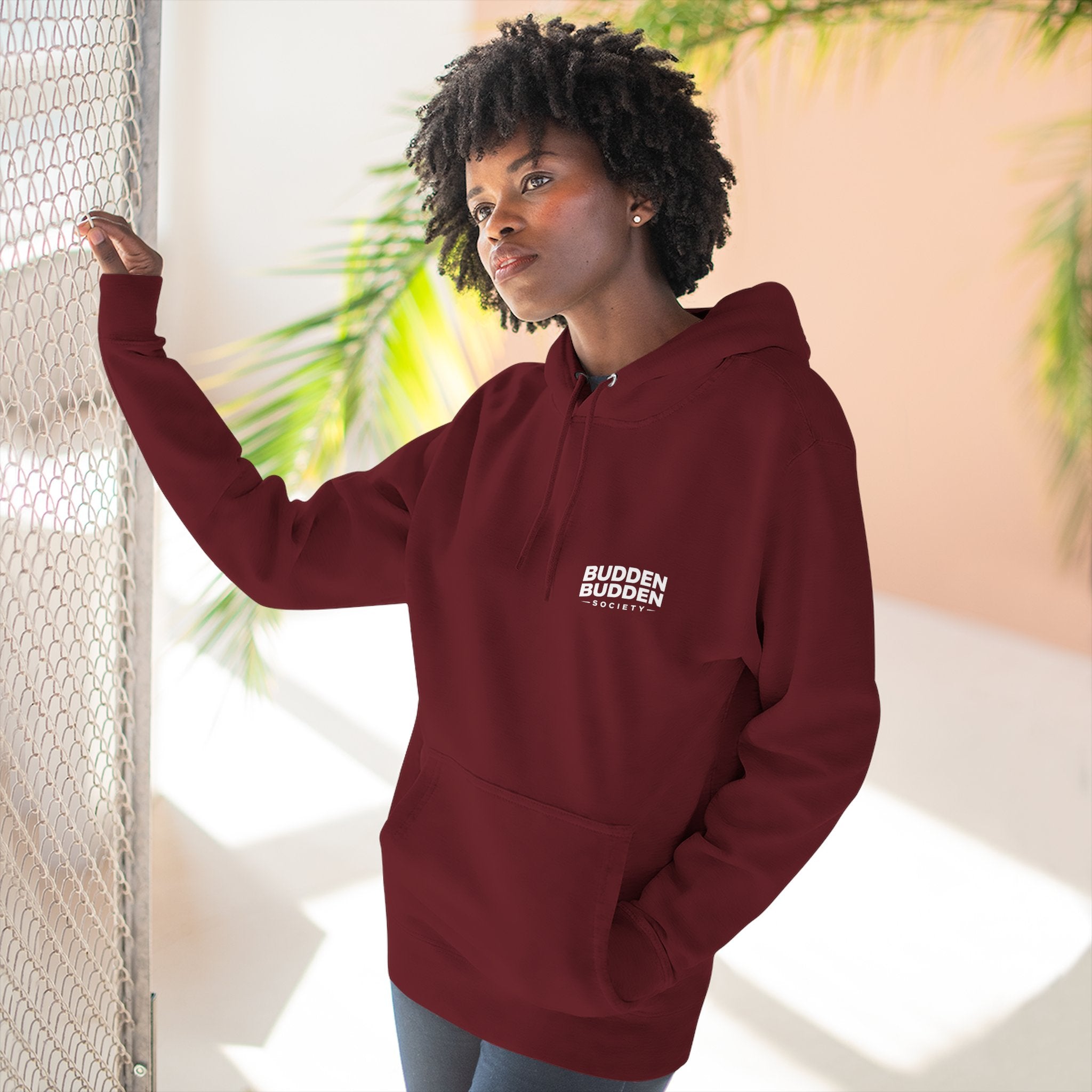 Three-Panel Fleece Hoodie — Biker Brotherhood Scenic Back Print ('When the Kickstand Goes Down')
