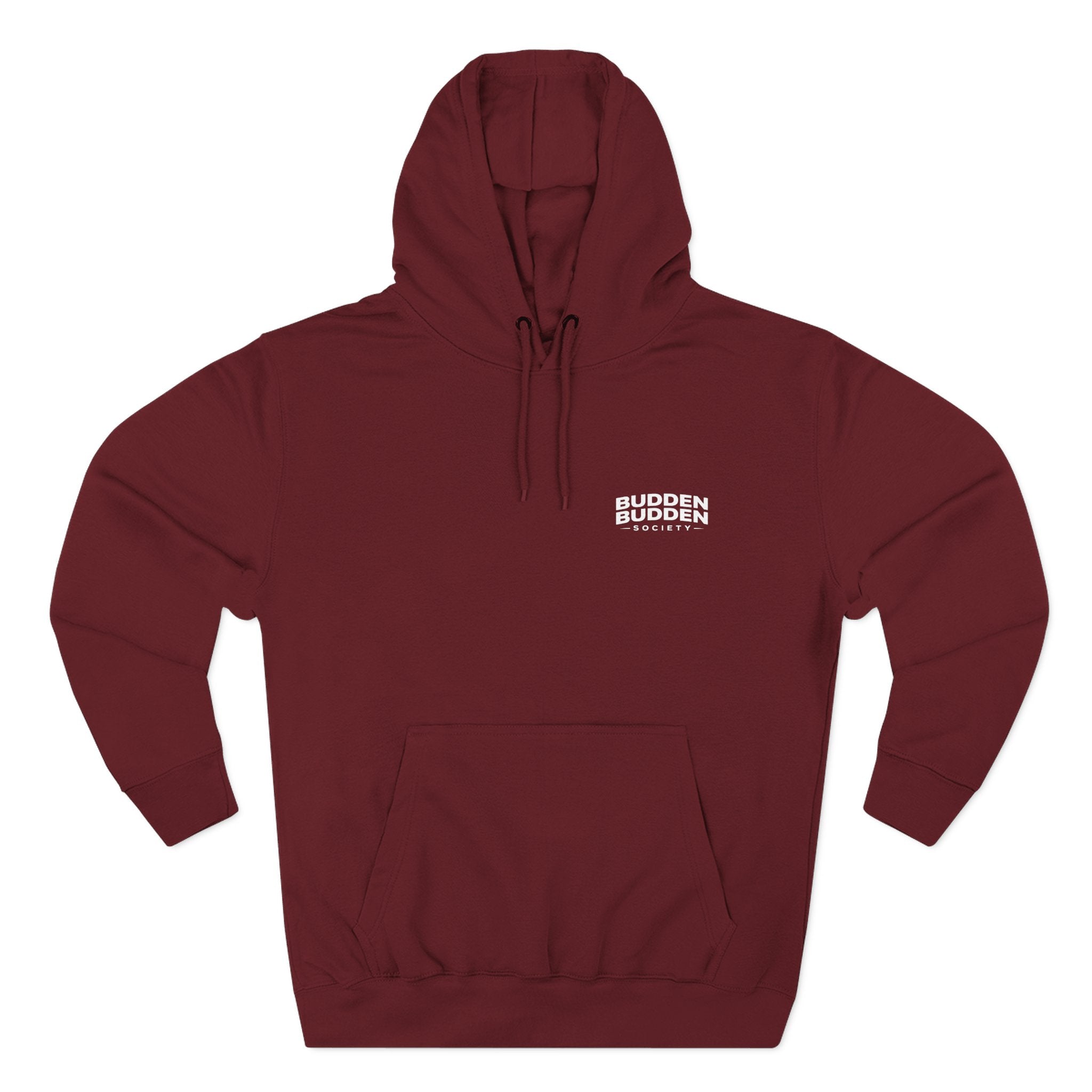 Three-Panel Fleece Hoodie — Biker Brotherhood Scenic Back Print ('When the Kickstand Goes Down')