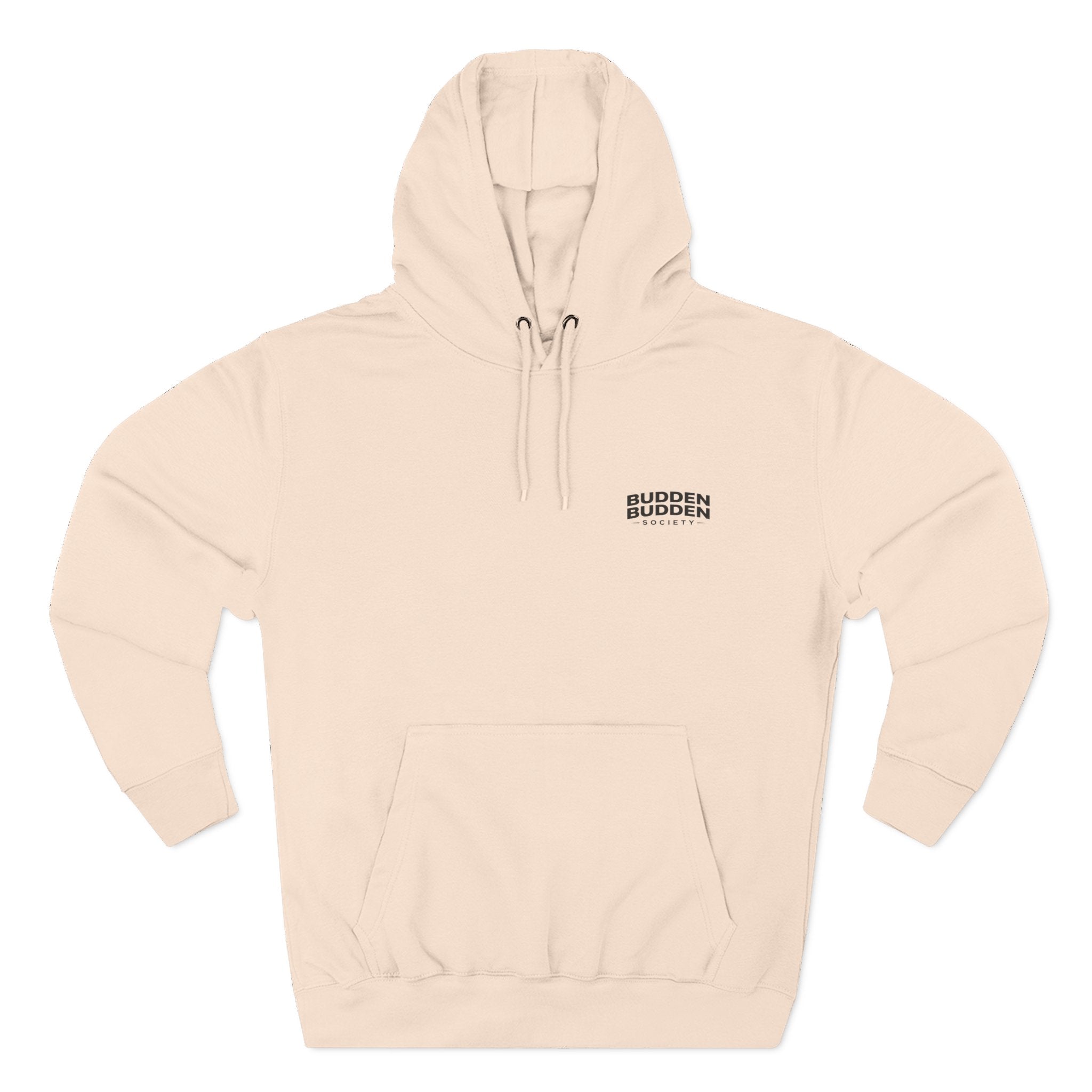 Three-Panel Fleece Hoodie — Biker Brotherhood Scenic Back Print ('When the Kickstand Goes Down')