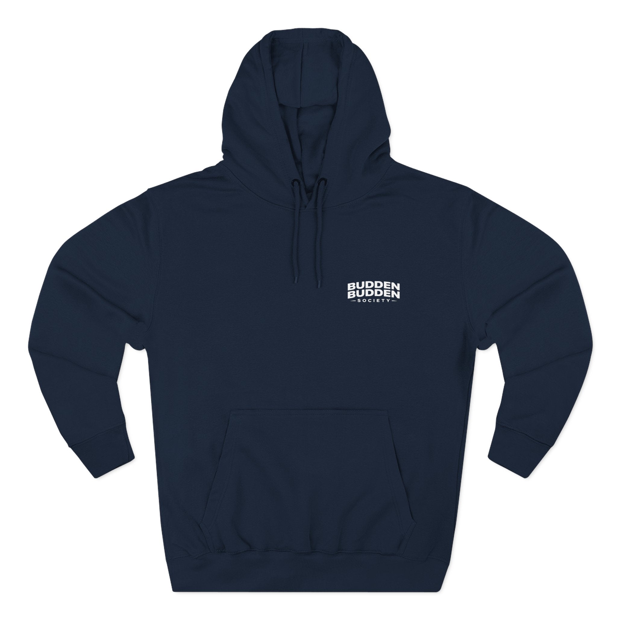 Three-Panel Fleece Hoodie — Biker Brotherhood Scenic Back Print ('When the Kickstand Goes Down')