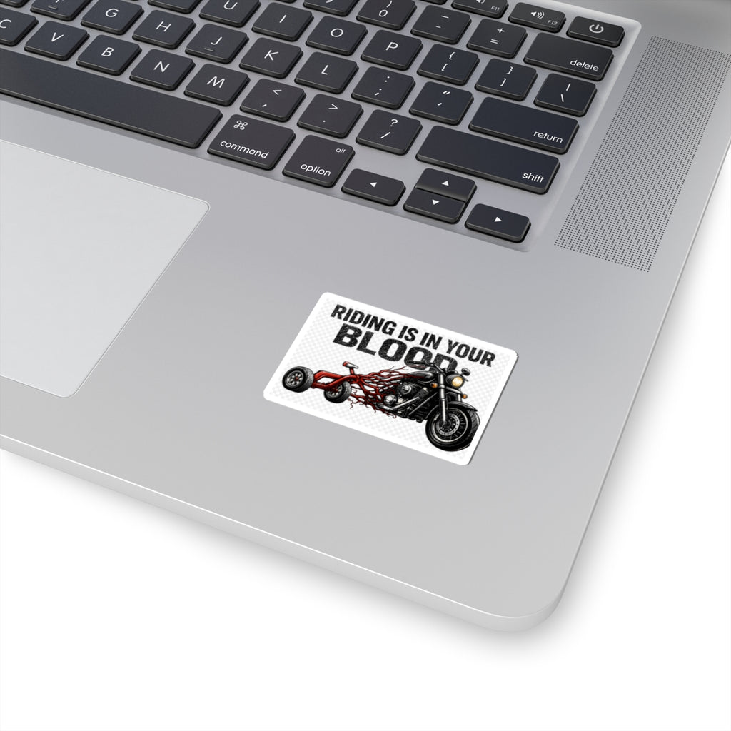 Riding Is In Your Blood Motorcycle Sticker – Biker Trike Graphic Kiss-Cut Decal