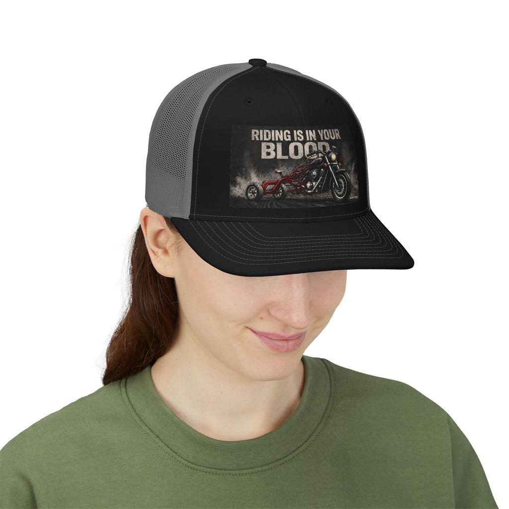 Riding Is In Your Blood Snapback Trucker Cap