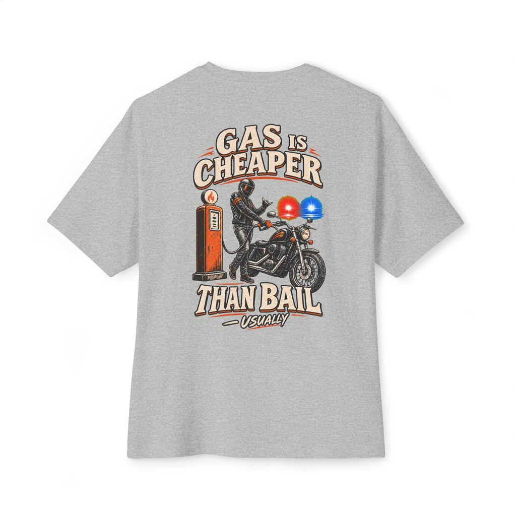 Gas Is Cheaper — Minimal White Crewneck