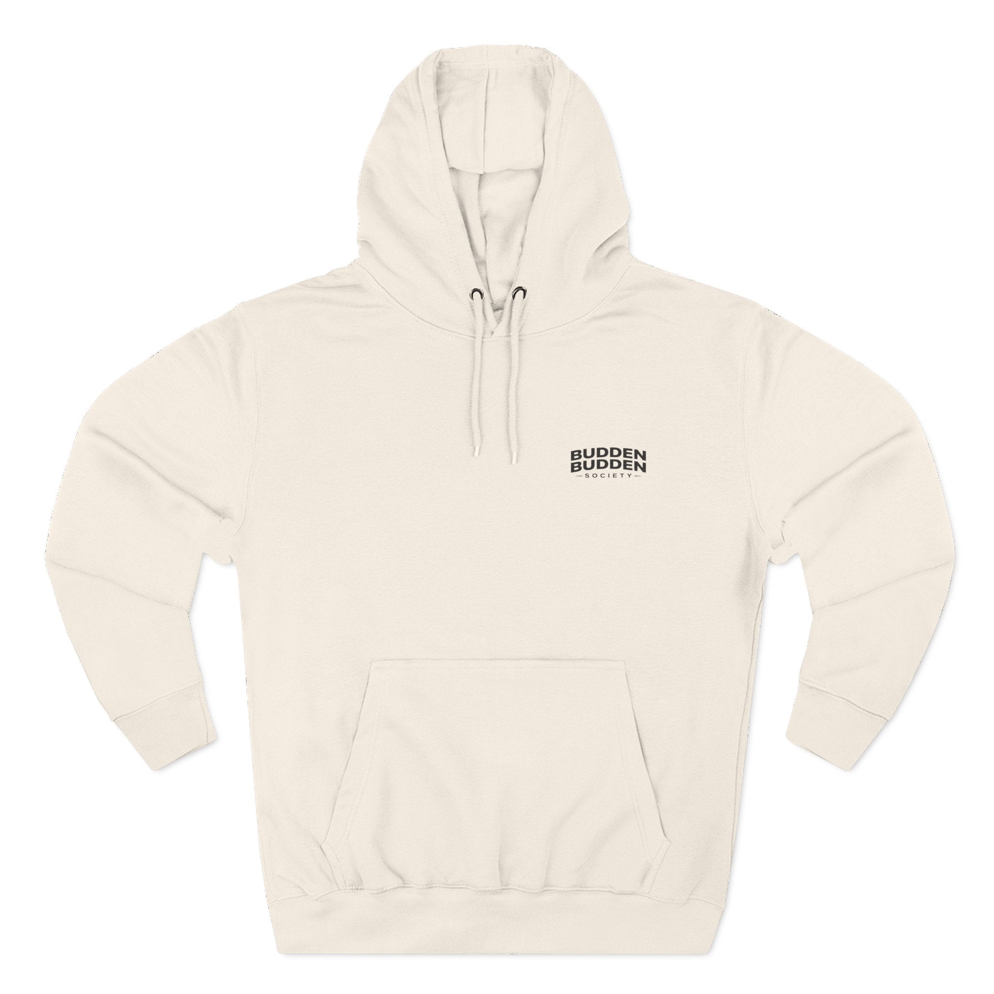 Three-Panel Fleece Hoodie — Biker Brotherhood Scenic Back Print ('When the Kickstand Goes Down')