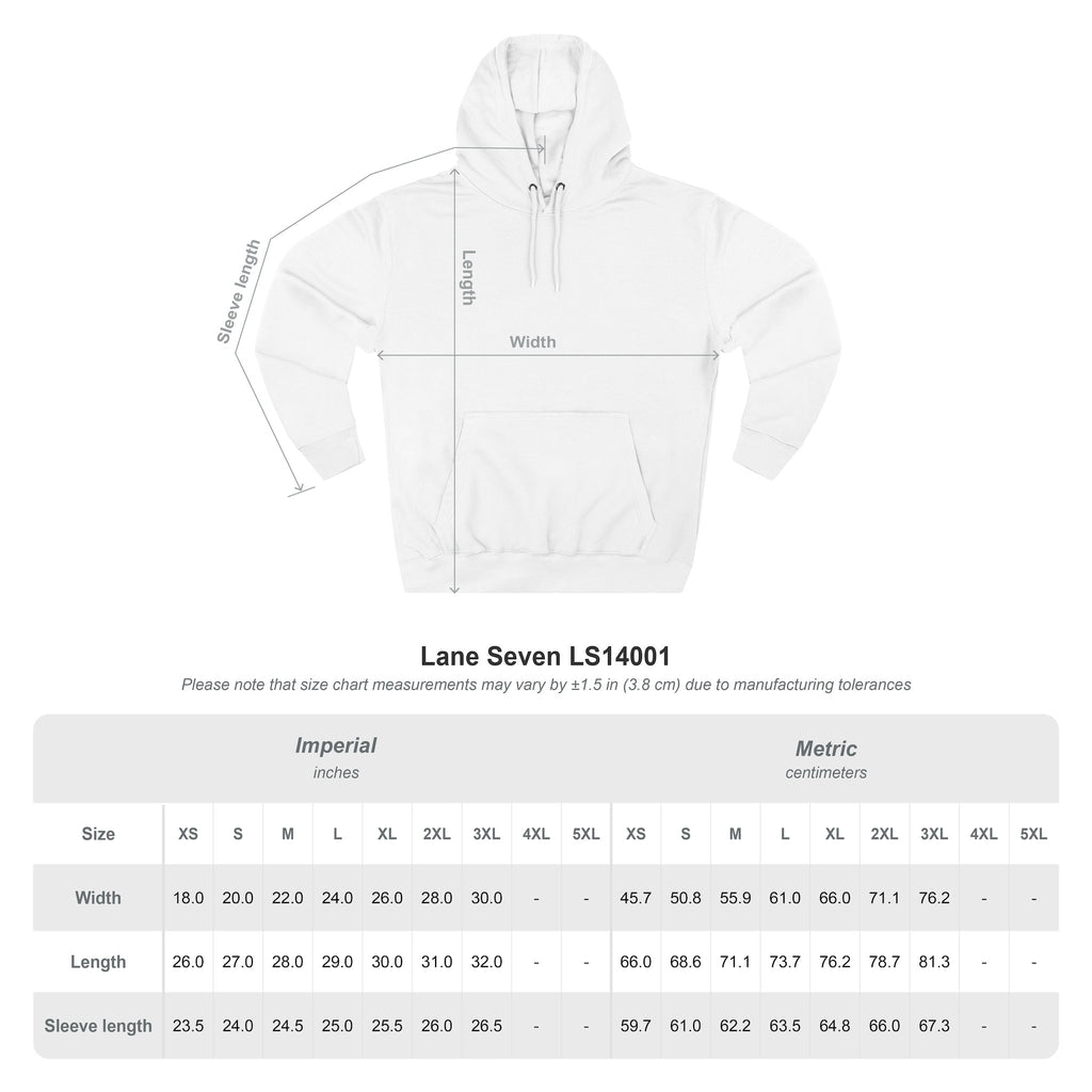 Three-Panel Fleece Hoodie — Biker Brotherhood Scenic Back Print ('When the Kickstand Goes Down')