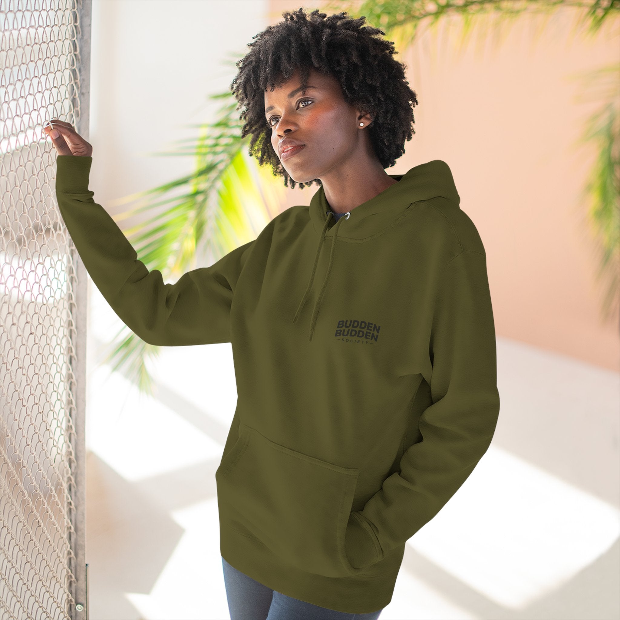Three-Panel Fleece Hoodie — Biker Brotherhood Scenic Back Print ('When the Kickstand Goes Down')